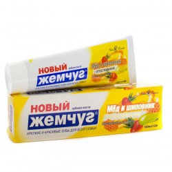 Зубная паста Новый жемчуг мед и шиповник + отбеливание 100 мл